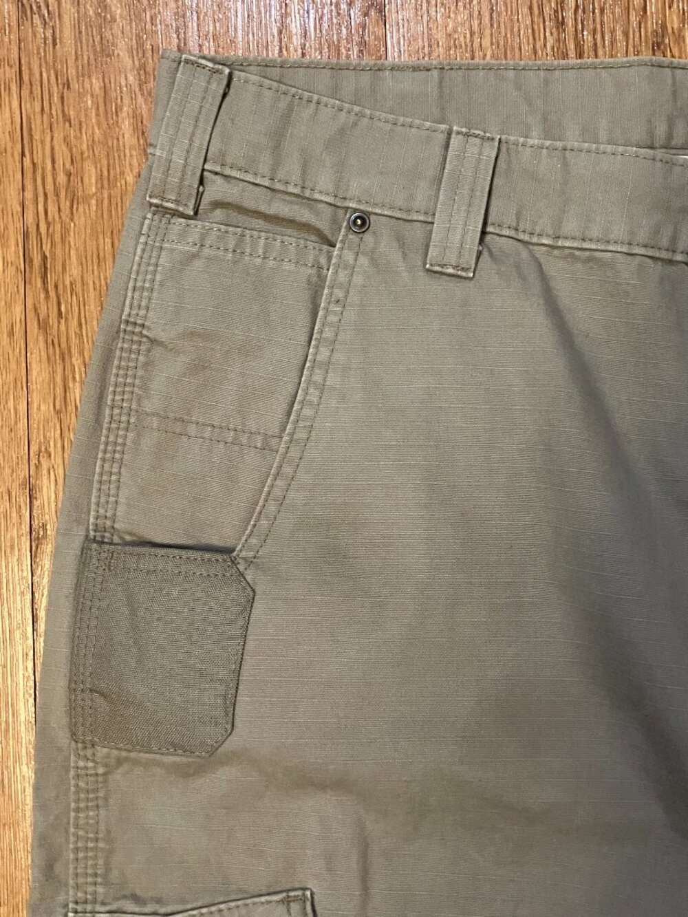 Carhartt Cargo Pants 38x30 Double Knee B342 Desert Tan Cotton Ripstop Workwear - Picture 4 of 9